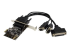 StarTech.com Carte combo série/parallèle PCI Express 2S1P avec câble de dérivation - Angle droit
