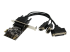 StarTech.com Carte combo série/parallèle PCI Express 2S1P avec câble de dérivation - Top